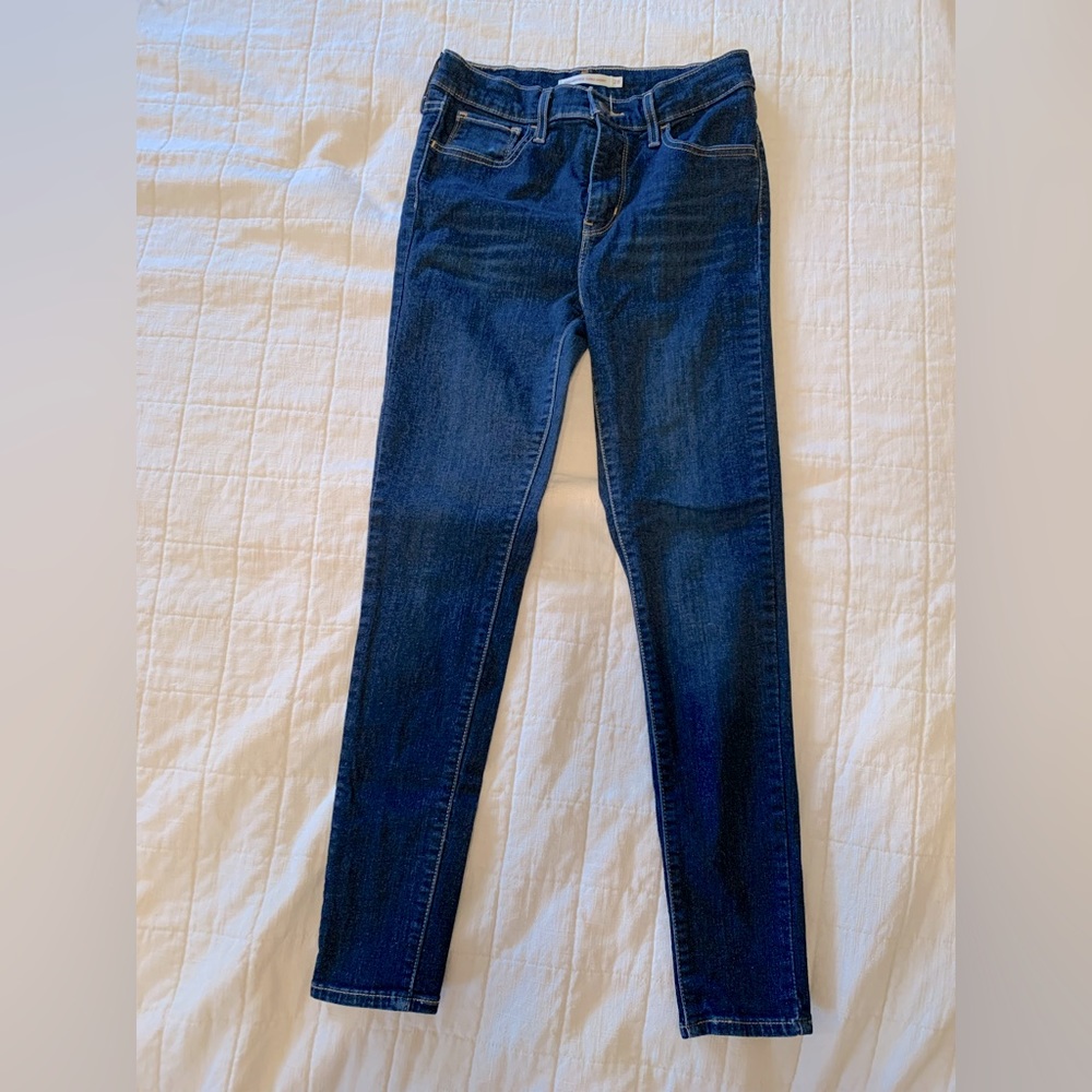 Levi’s 501 High Rise Super Skinny Jeans, Dark Wash, 28